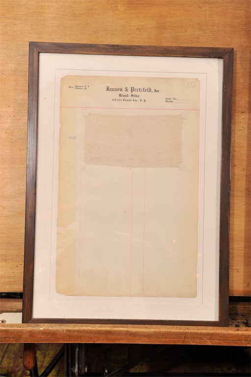 19th Century Framed Vintage Fabric Swatches