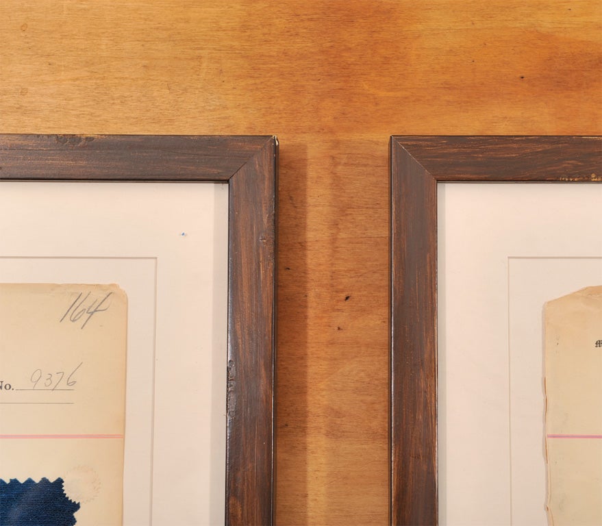 Framed Vintage Fabric Swatches 4