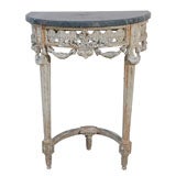 Carved French Console with Marble Top