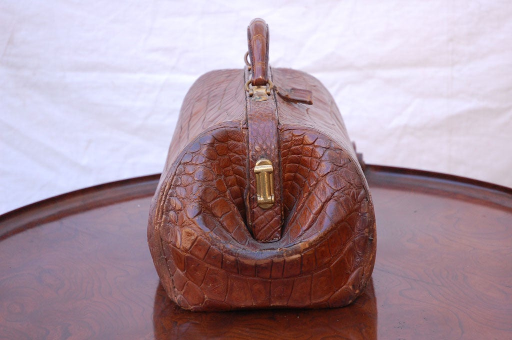 Italian Vintage Crocodile Doctor's Bag/Purse