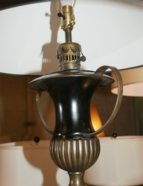 Pair of Regency Style Urn Lamps In Excellent Condition For Sale In New York, NY