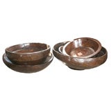 Large Hand-carved Indonesian Teakwood Bowls