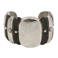William Spratling Wood and Silver Cuff Bracelet 1