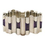Antonio Pineda silver and amethyst bracelet.