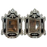 Pr. Diminutive Vintage Ventitian Mirrors