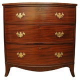19th Century English George III Bow Front Chest of Drawers