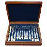 Boxed Fish Set for 12 in Beautiful Silverplate