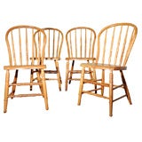 Set of Four Antique Oak Bentwood Chairs