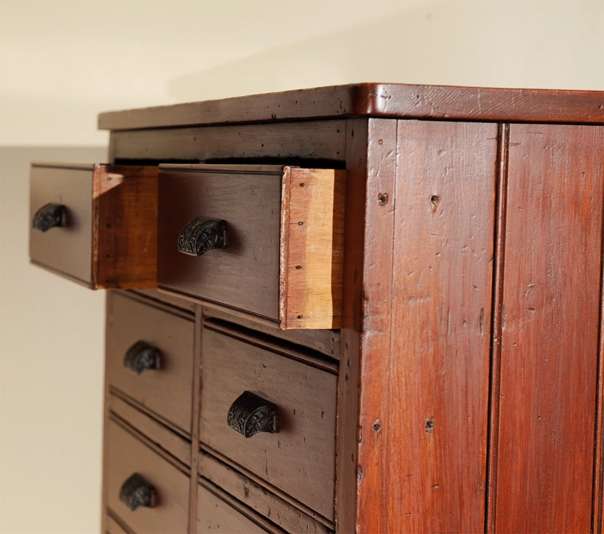 19th Century Antique General Store Display Cabinet For Sale