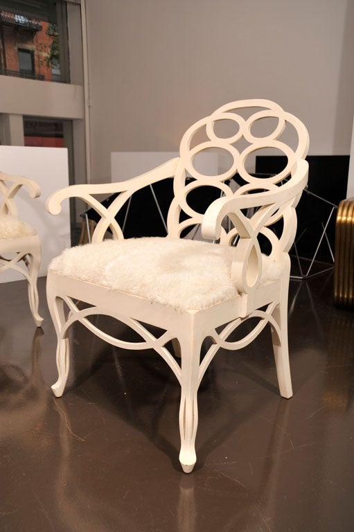 20th Century After Frances Elkins Elegant Loop Chairs