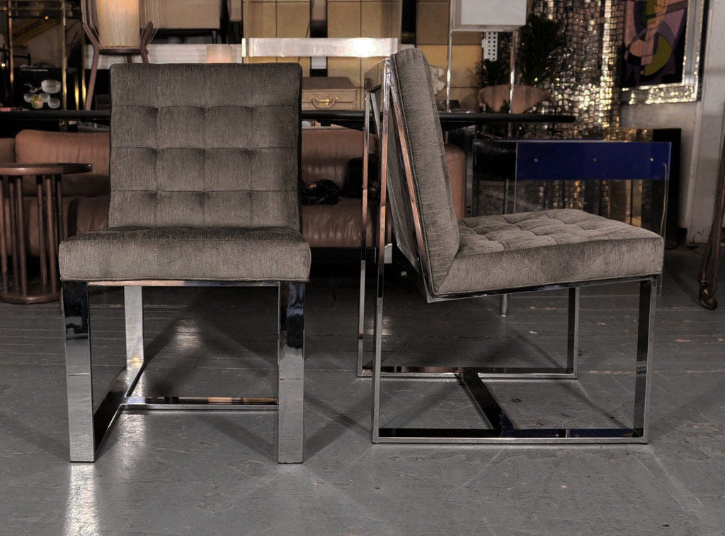 Set of Eight  Milo Baughman  Dining Chairs
