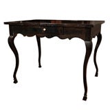 French Provincial Black Lacquered 18th Century Table A Ecrire