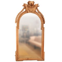 A Large-Scale Late 18th Century Carved Limewood Mirror