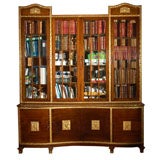 Antique FRENCH ART DECO 2 pc. BOOKCASE attributed to "SUE ET MARE"