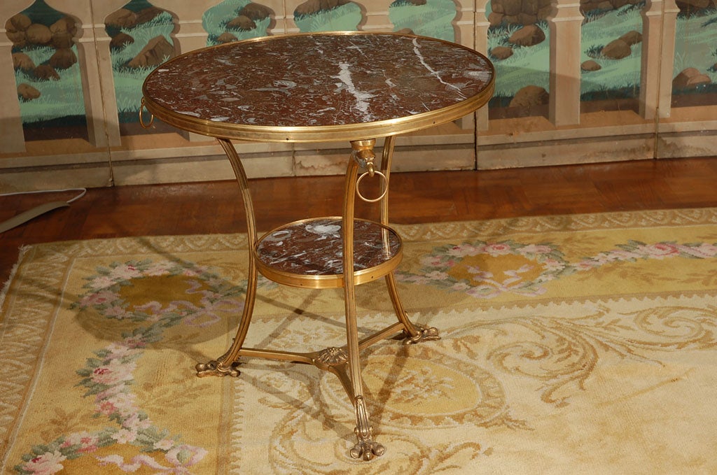 Pair French Marble Top Gueridons