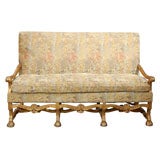 Gilded High Back Sofa Bench