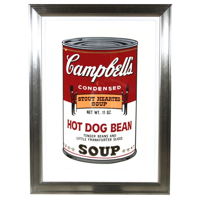 Andy Warhol - Campbell
s Soup Hot Dog Bean, Original Screenprint