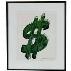 Andy Warhol - $(1)  Dollar Sign - Unique Trial Proof Screenprint