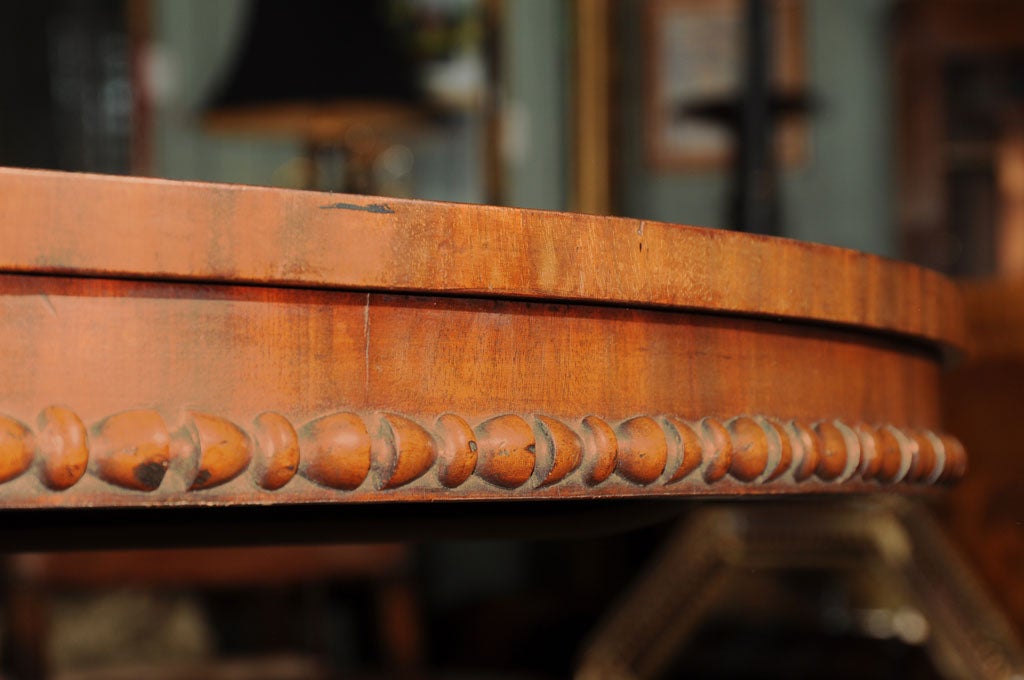 Center Table in Mahogany with Pedestal Base, Scotland In Excellent Condition In Austin, TX