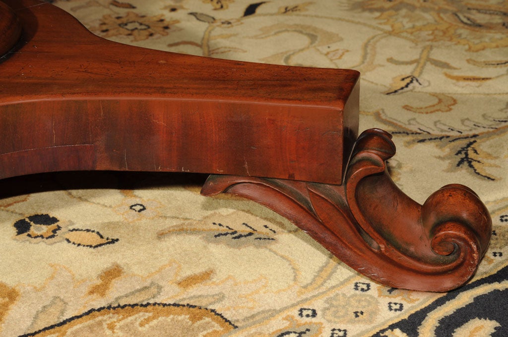 Center Table in Mahogany with Pedestal Base, Scotland 1
