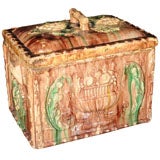 Majolica Breadbox with Lid from Scotland