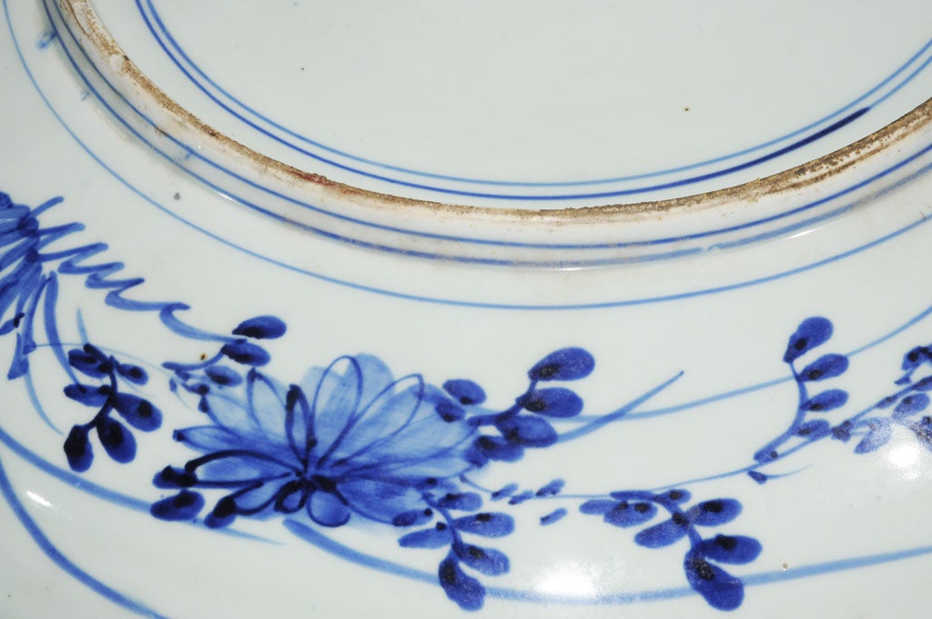Large Blue and White Imari Charger 3