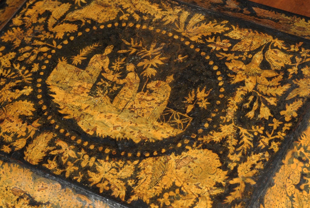 Lacquered English Regency-Era Penwork Box
