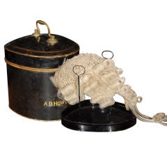 An English Barrister's Wig in Tole Box (With Riser)