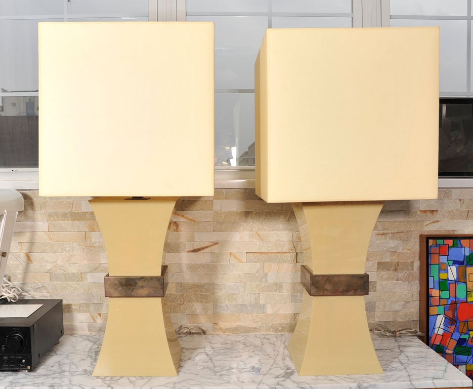 20th Century 1970s Monumental Pair of Table Lamps For Sale