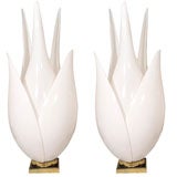 Rougier 1970's tulip table lamps