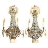 Pair of 18th Century Swedish Mirror Back Sconces