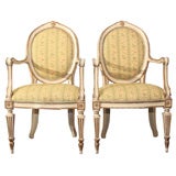 Pair of Northern Italian Arm Chairs