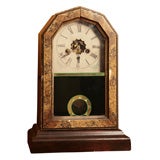 Rosewood and Faux Bois Shelf Clock