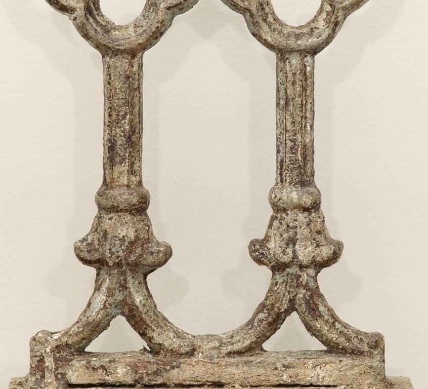 20th Century Iron fence lamp