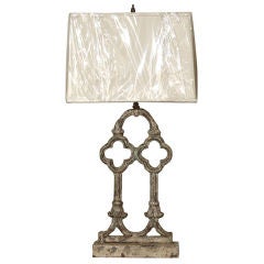 Iron fence lamp