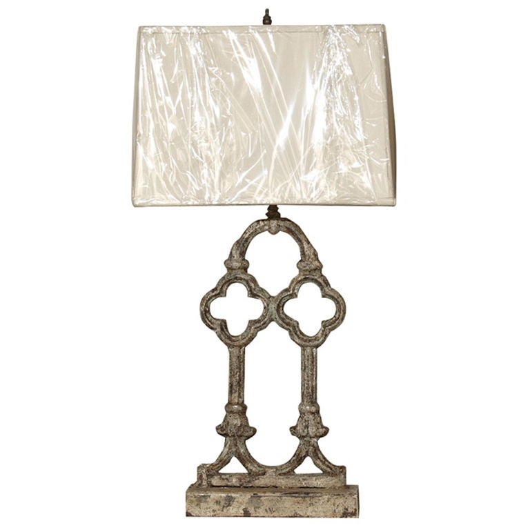 Iron fence lamp