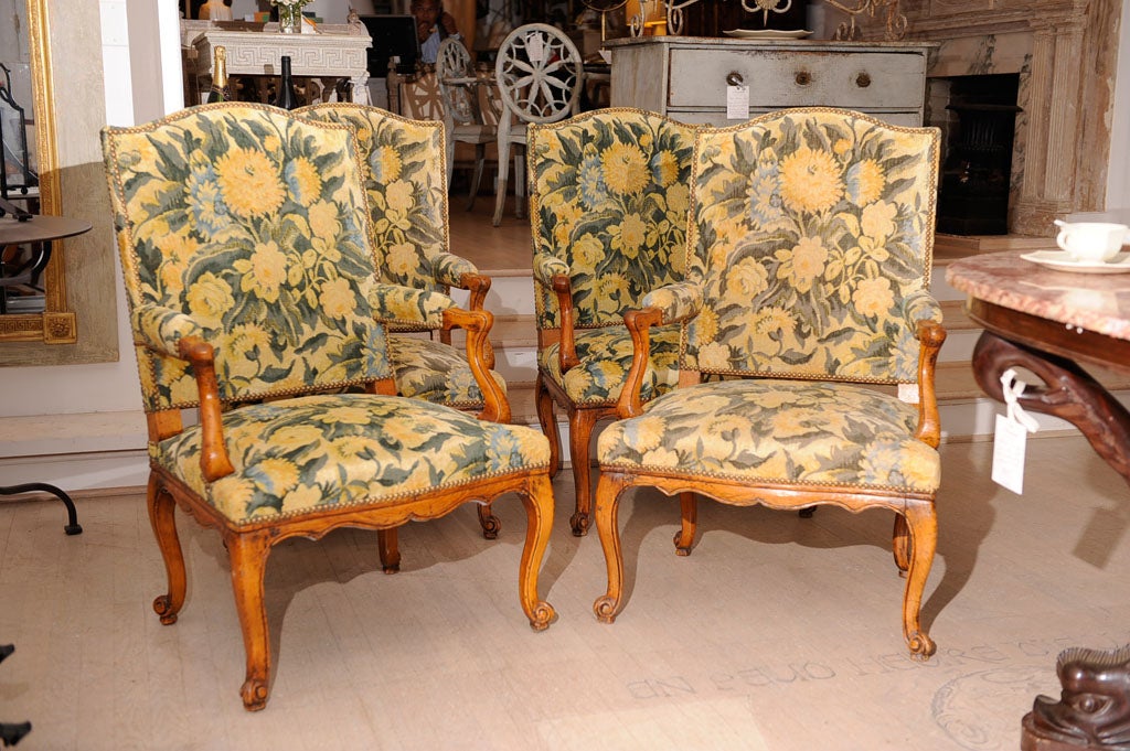 Pair Regence Style Fruitwood Fauteuils 3
