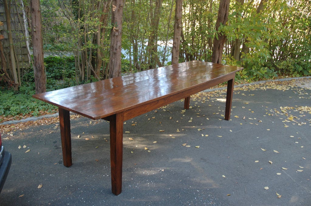9 foot 3 inch Long English Farmhouse Dining Table In Excellent Condition In East Hampton, NY