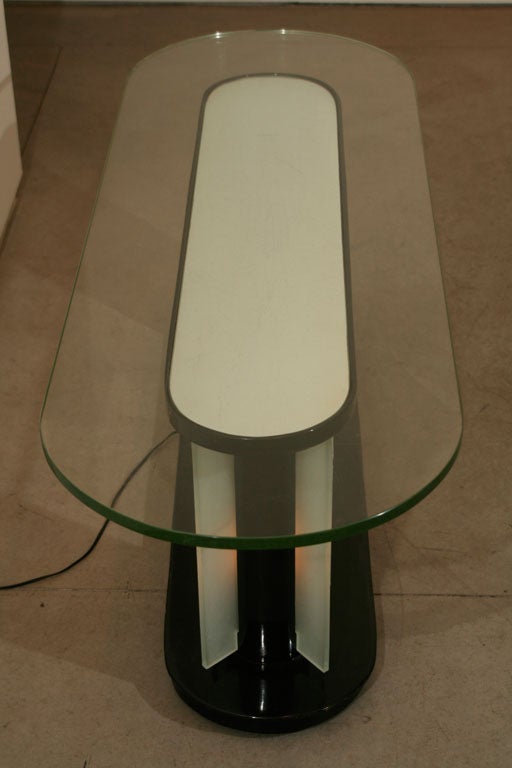 Glass Art Deco Coffee Table For Sale