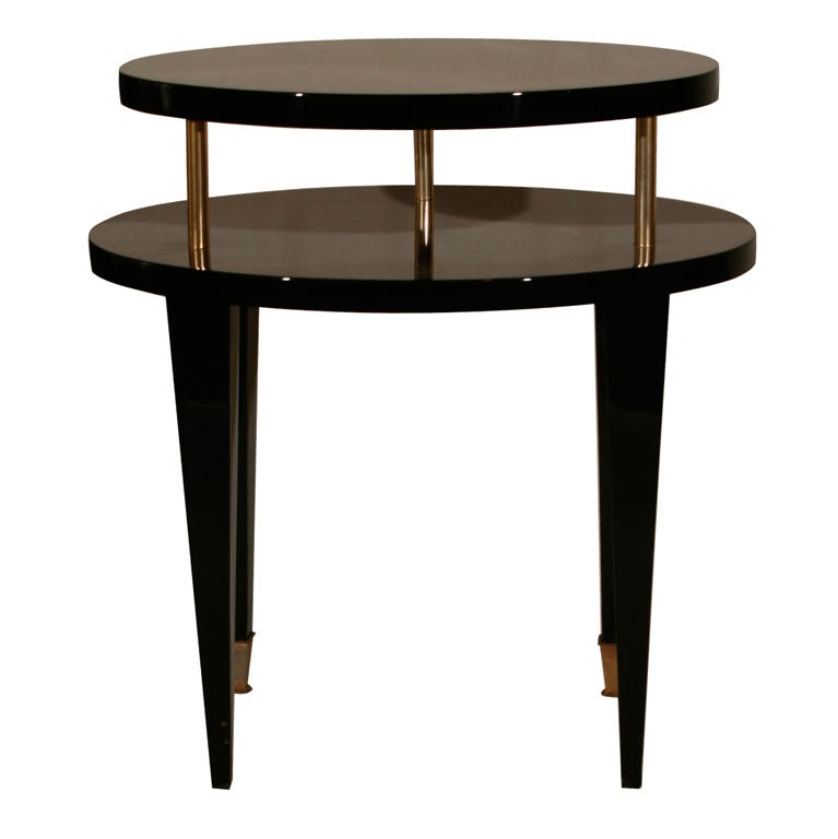 Small Tiered Oval Side Table at 1stDibs
