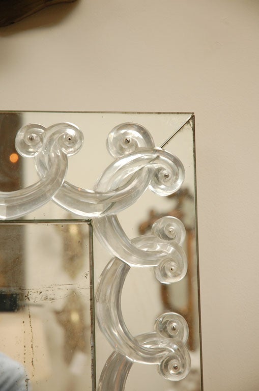 Circa 1936 Lalique Mirror In Good Condition In Los Angeles, CA