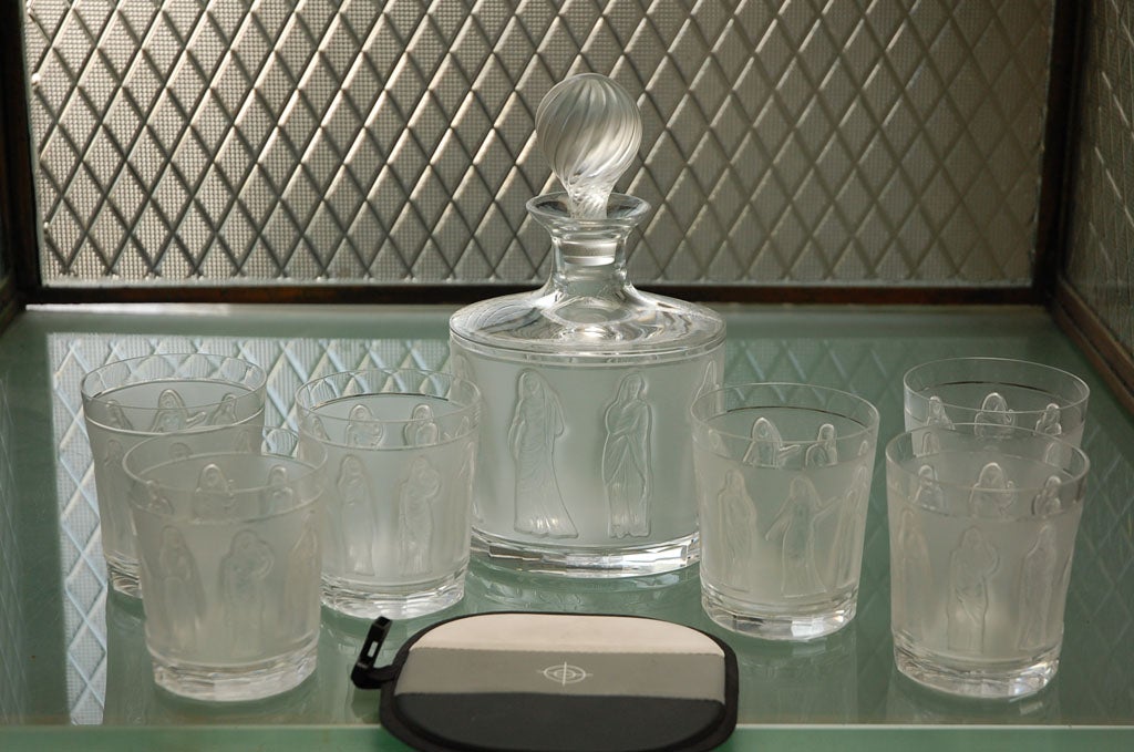Lalique Decanter and Glasses