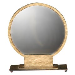Circa 1920 Bronze Deco Vanity Mirror