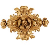 19th Century Baroque Style Giltwood Cartouche Ornament
