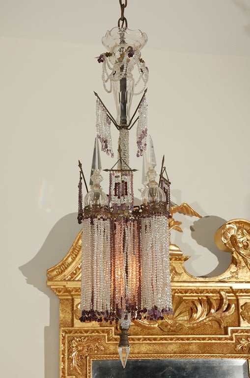 French Beaded Crystal Chandelier