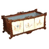 French Planter with Antique Tile