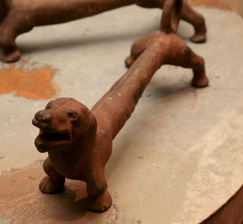 Pair Cast Iron Firedogs 1