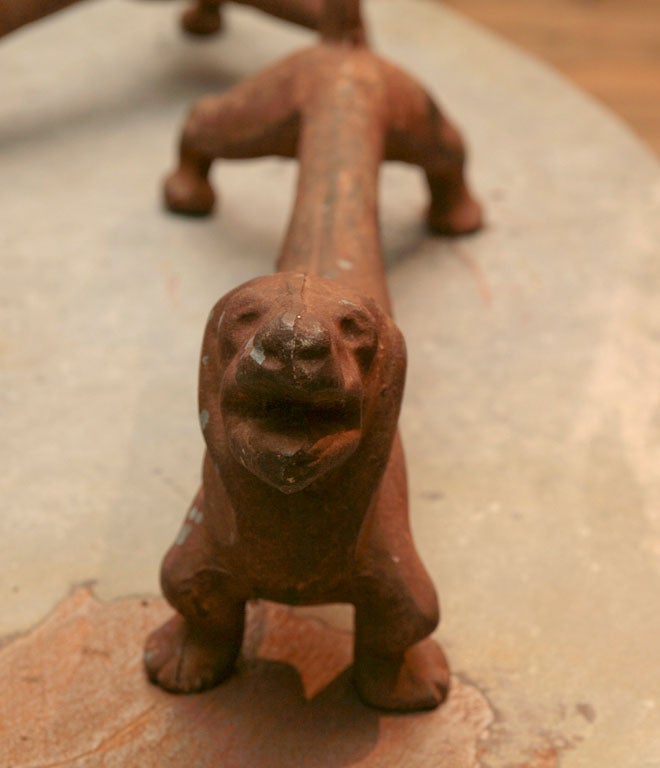 Pair Cast Iron Firedogs 3