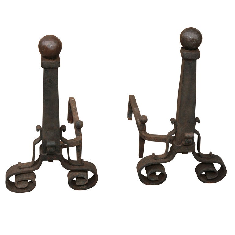 Pair of Arts & Crafts Andirons