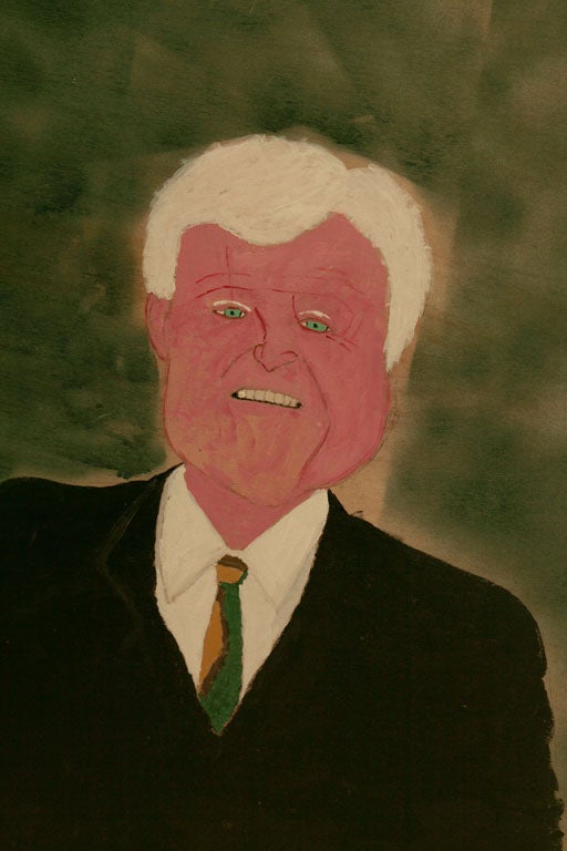Acrylic 'Ted Kennedy' by Earl S.